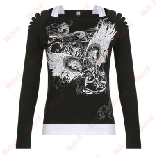 cool printed long sleeve graphic t shirt